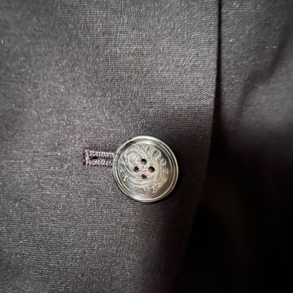 TALBOTS Black Blazer Long Sleeve Fabric Knit in Italy Size 14WP - Picture 2 of 9